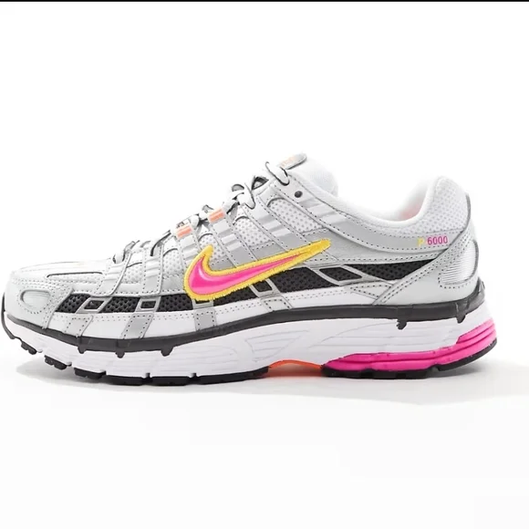 Nike P6000 Women's 8 Silver and Pink Running Shoes - Picture 2 of 9